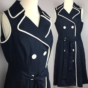 Talbots Petite Blue Faux Wrap Dress Size 12P